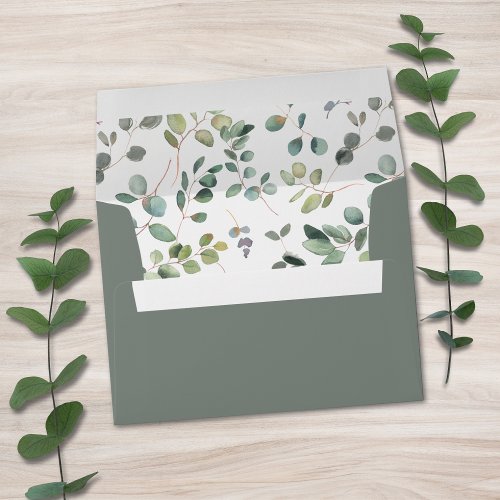Contemporary Minimalist Eucalyptus Envelope