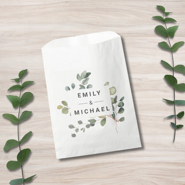 Contemporary Minimalist Eucalyptus Favor Bag (Creator Uploaded)