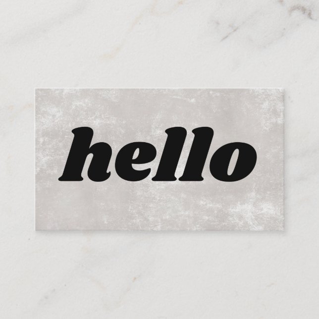 Contemporary Minimalist Font Business Card (Front)