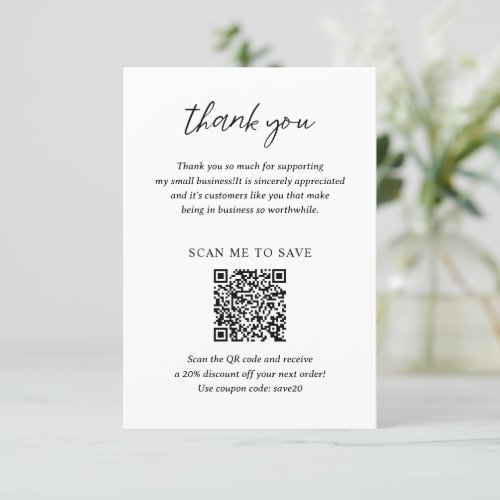Contemporary Minimalist Modern Business Thank You Card