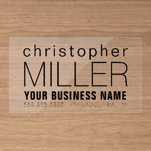 Contemporary Minimalist Modern Professional Clear Business Cards