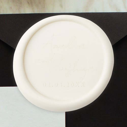 Contemporary Minimalist Wedding Favors Wax Seal Sticker