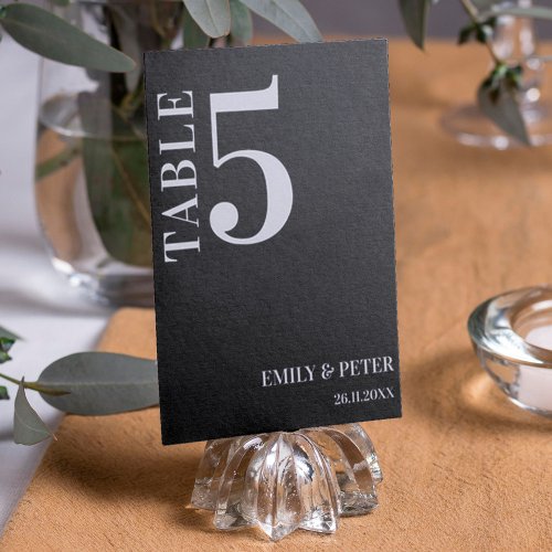 Contemporary Minimalist WEDDING Table Number