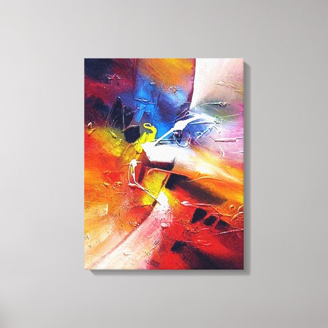 Contemporary Modern Abstract Expressionist Style Canvas Print (Front)