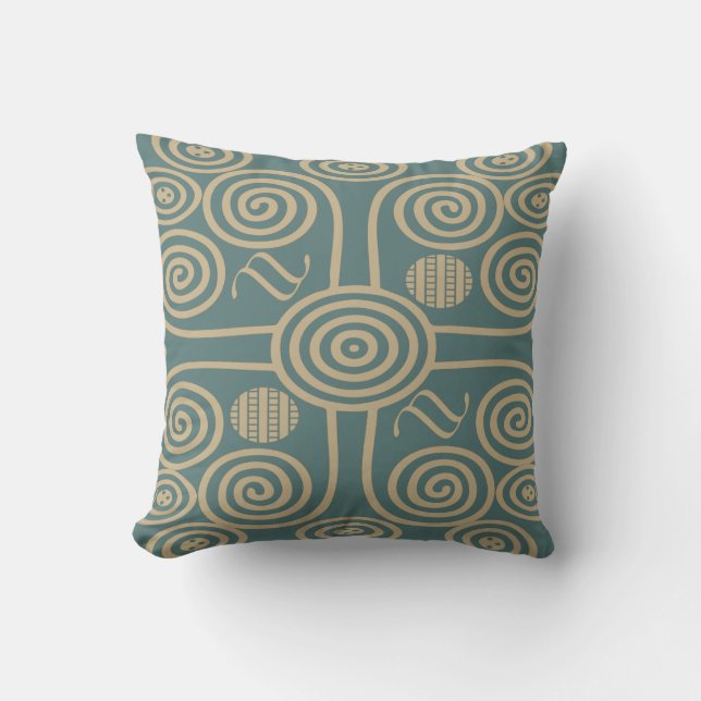 Contemporary Modern Abstract Geometric art Throw Pillow (Front)