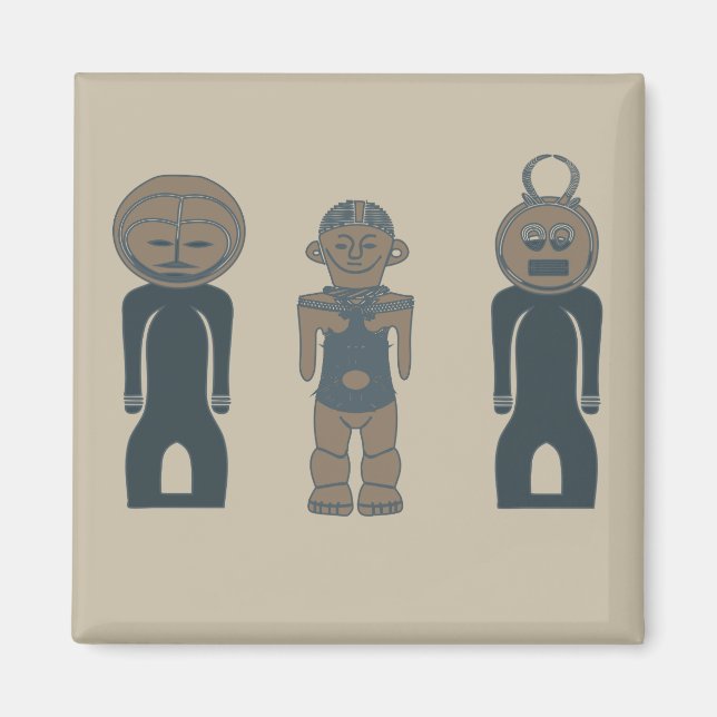 Contemporary modern abstract tribal silhouette magnet (Front)