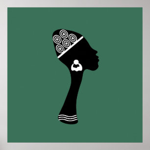 Contemporary Modern African woman art Poster