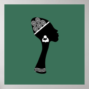Contemporary Modern African woman art Poster