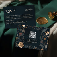 Contemporary Modern Black Floral Wedding