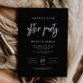 Contemporary modern black happily ever after party invitation