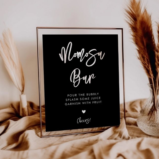 Contemporary modern black Momosa bar sign (Creator Uploaded)