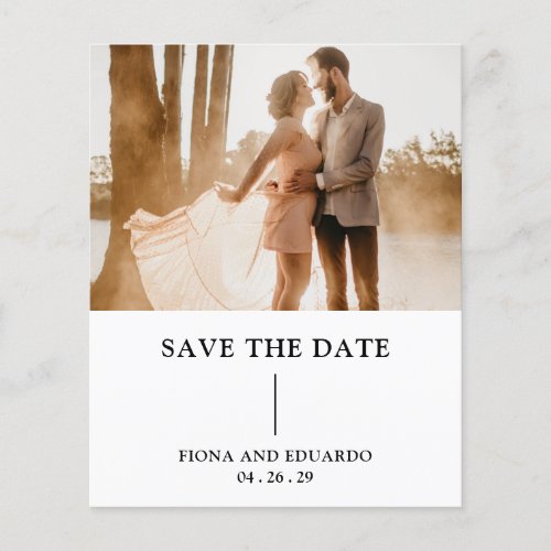 Contemporary Modern Budget Wedding Save the Date