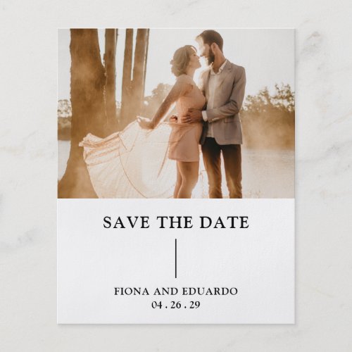 Contemporary Modern Budget Wedding Save the Date Flyer