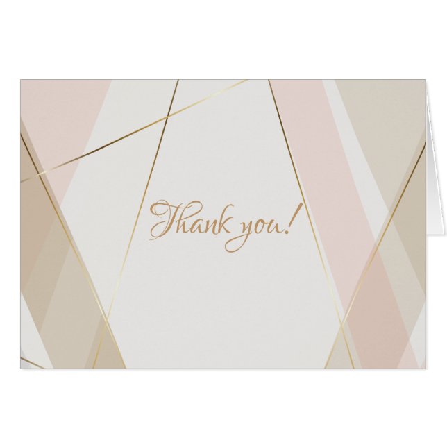 Contemporary Modern Geometric Stripes Blush Sand Cards (Front Horizontal)