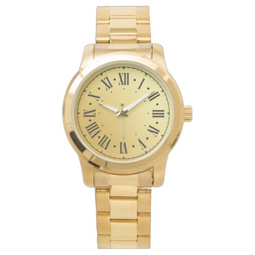 Contemporary Modern Gold Teal Mens Watch