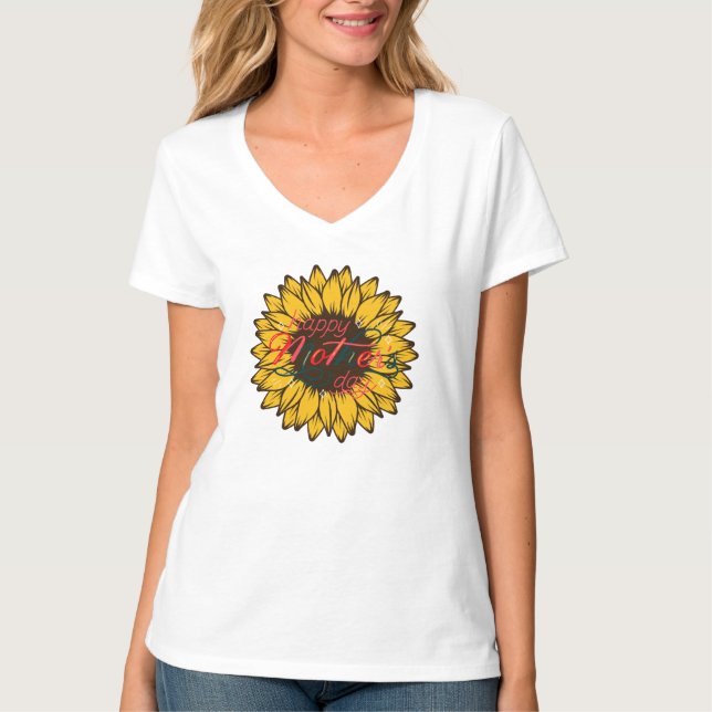   Contemporary Modern  Happy Mother's Day  T-Shirt (Front)