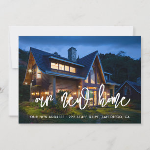 Contemporary modern photo moving announcement