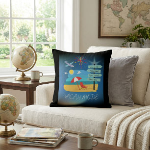 Contemporary modern stylish  vacation Throw Pillow