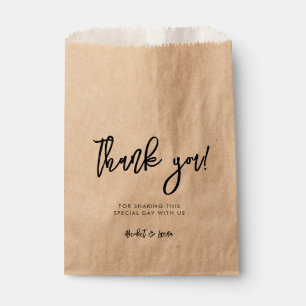 Contemporary modern wedding favor bag