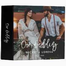 Contemporary modern wedding photo album