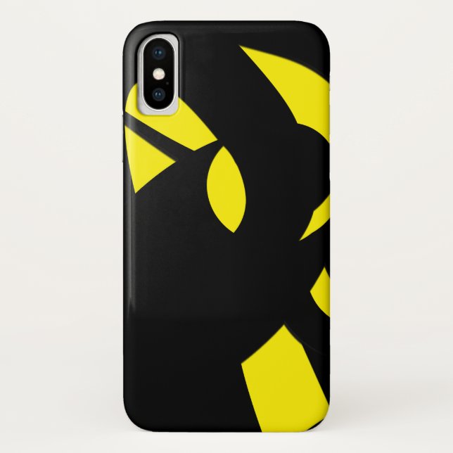 Contemporary Modern Yellow / Black  Case-Mate iPhone Case (Back)