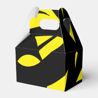 Contemporary Modern Yellow / Black  Favor Boxes