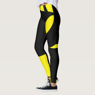 Contemporary Modern Yellow / Black  Leggings