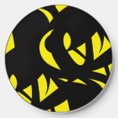 Contemporary Modern Yellow / Black Wireless Charger (Front)
