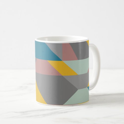 Contemporary Modernist Geometry Art Earthy Colors Coffee Mug