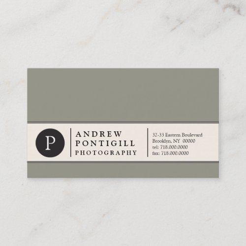 Contemporary Monogram Business Card