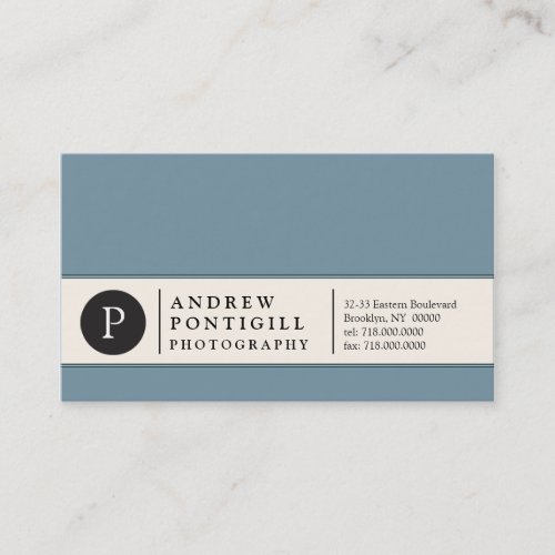 Contemporary Monogram Business Card