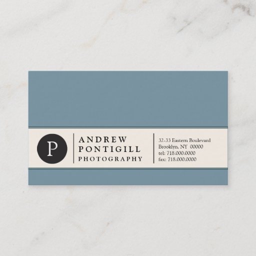 Customizable Contemporary Monogram Business Card