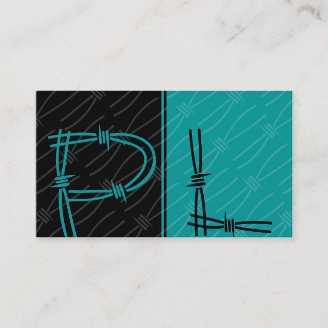Contemporary  Monogram Business Cards (Front)