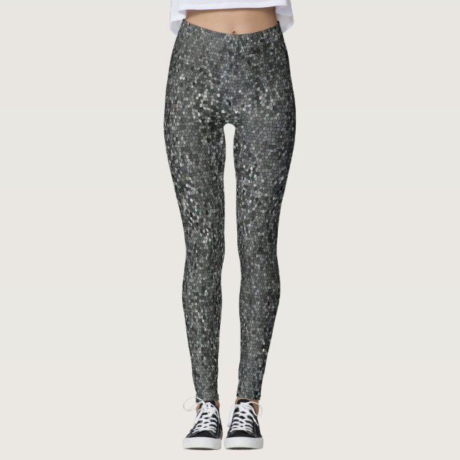 Contemporary Mosaic Patterned Leggings (Front)