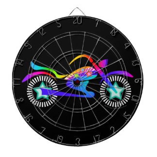 Contemporary MOTORCYCLE ART on DART BOARD