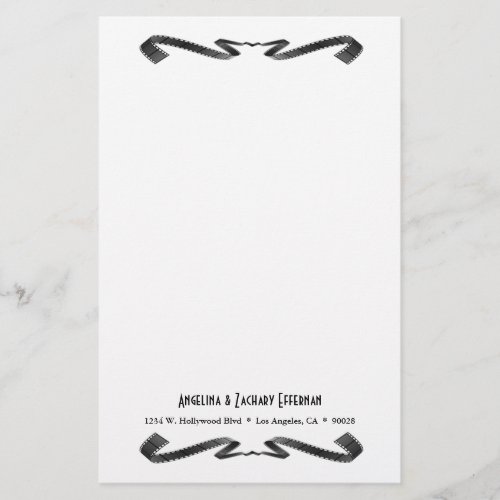 Contemporary Movie Fan Personalized Stationery