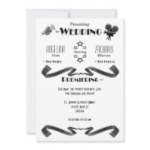 Contemporary Movie Fan Wedding Invitation