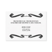 Contemporary Movie Fan Wedding Invitation Insert