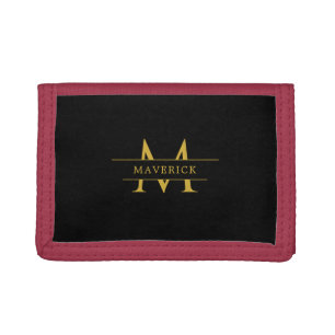 Contemporary Name Initials Classic Trifold Wallet