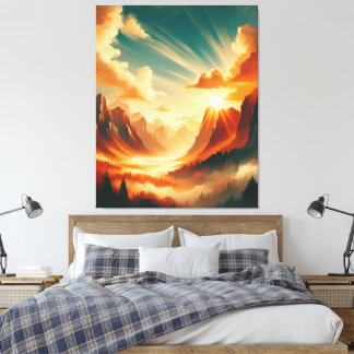 Contemporary Nature Spray Paint Canvas Print