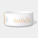 Contemporary Neutrals & Snowflakes Personalized Bowl<br><div class="desc">You can't forget your favorite fur baby this Christmas - and this is the perfect product to ensure you don't! It's a beautiful 40oz pet bowl that you can personalize with their name, prior to placing into your shopping cart. It measures 3" H x 7" D and features our contemporary...</div>