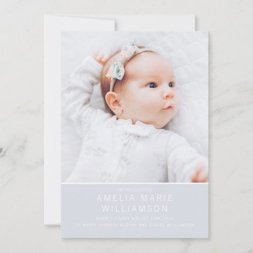 Contemporary New Baby Announcement Postcard