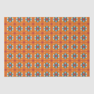 Contemporary Orange Blue Tissue Paper