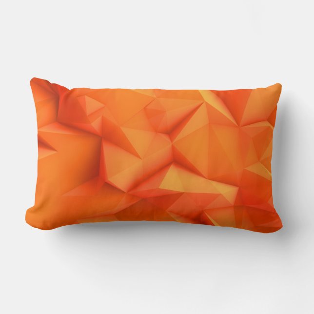 contemporary orange design lumbar pillow (Front)