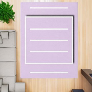 Contemporary Pastel Lilac and White Geometric Area