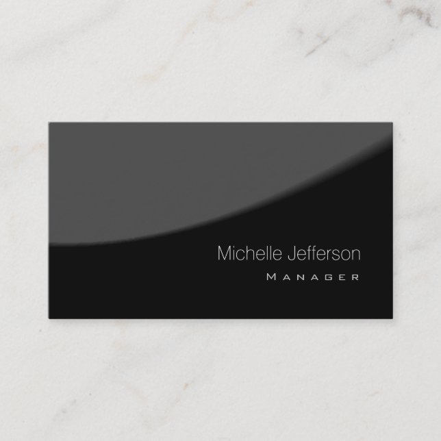 Contemporary Pattern Black Gray Business Card (Front)