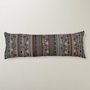 Contemporary Pattern Brown, Grey, Tan Body Pillow