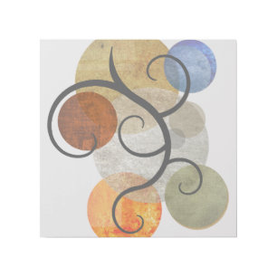 Contemporary Patterned Circles Gallery Wrap