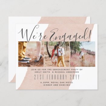 Contemporary PHOTO Engagement Party Invitations