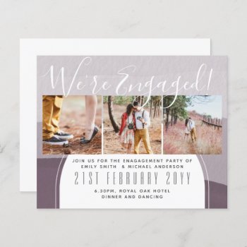 Contemporary PHOTO Engagement Party Invitations